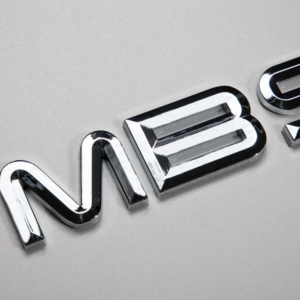 Biểu tượng 3D mạ Chrome Ô tô Màu bạc tráng gương Logo