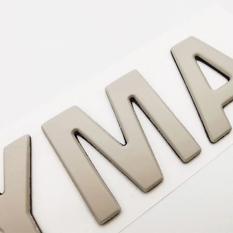 Nhãn dán nhãn mềm 3d Chrome Silver