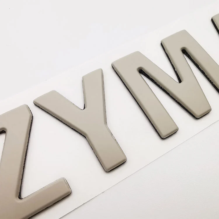 Nhãn dán nhãn mềm 3d Chrome Silver