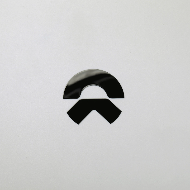 Nhãn dán Niken 3D Logo biểu tượng xe hơi Chrome màu đen