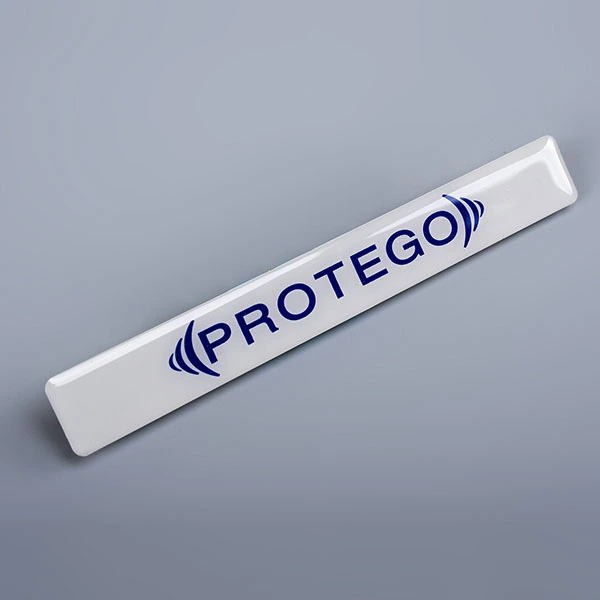 Logo nhãn mái vòm 3d Epoxy Round In nổi Nhãn dán nhựa Epoxy pha lê