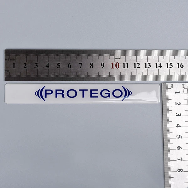 Logo nhãn mái vòm 3d Epoxy Round In nổi Nhãn dán nhựa Epoxy pha lê