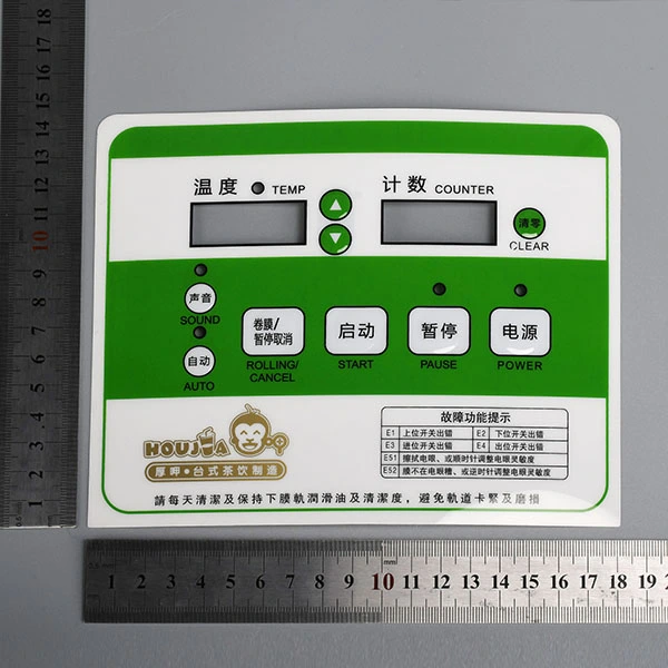 Nhãn dán bảng điều khiển phía trước