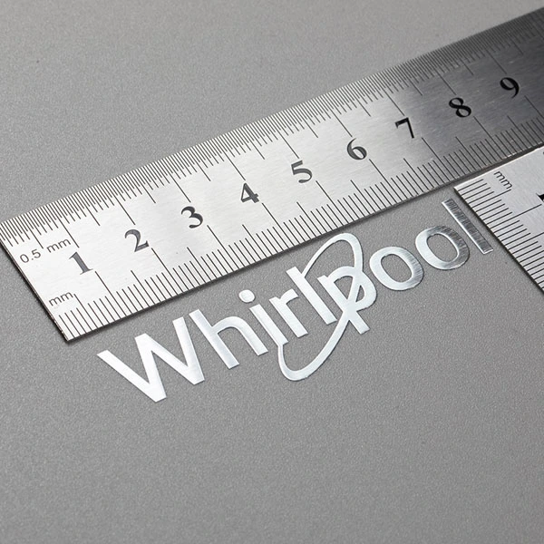 Nhãn dán chuyển kim loại tùy chỉnh Niken kim loại chải Nhãn chuyển nhãn dán Logo kim loại