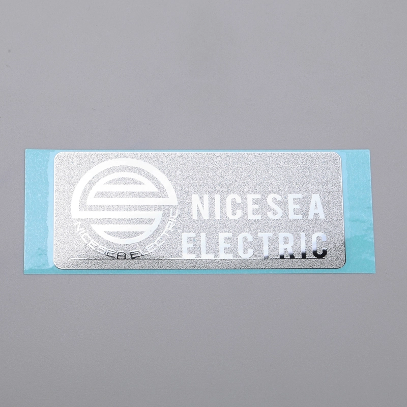 Nhãn Niken Logo Bạc Chrome có keo 3M