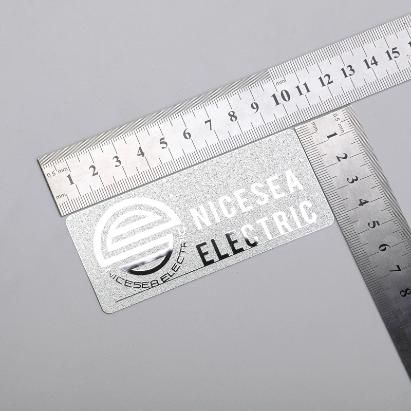 Nhãn Niken Logo Bạc Chrome có keo 3M